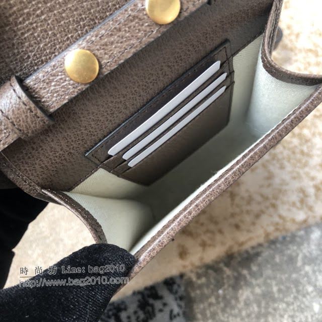 Gucci原厂皮包包 古驰男女Ophidia磁力扣织带手机包 Gucci单肩斜挎包 625757  gdj1576